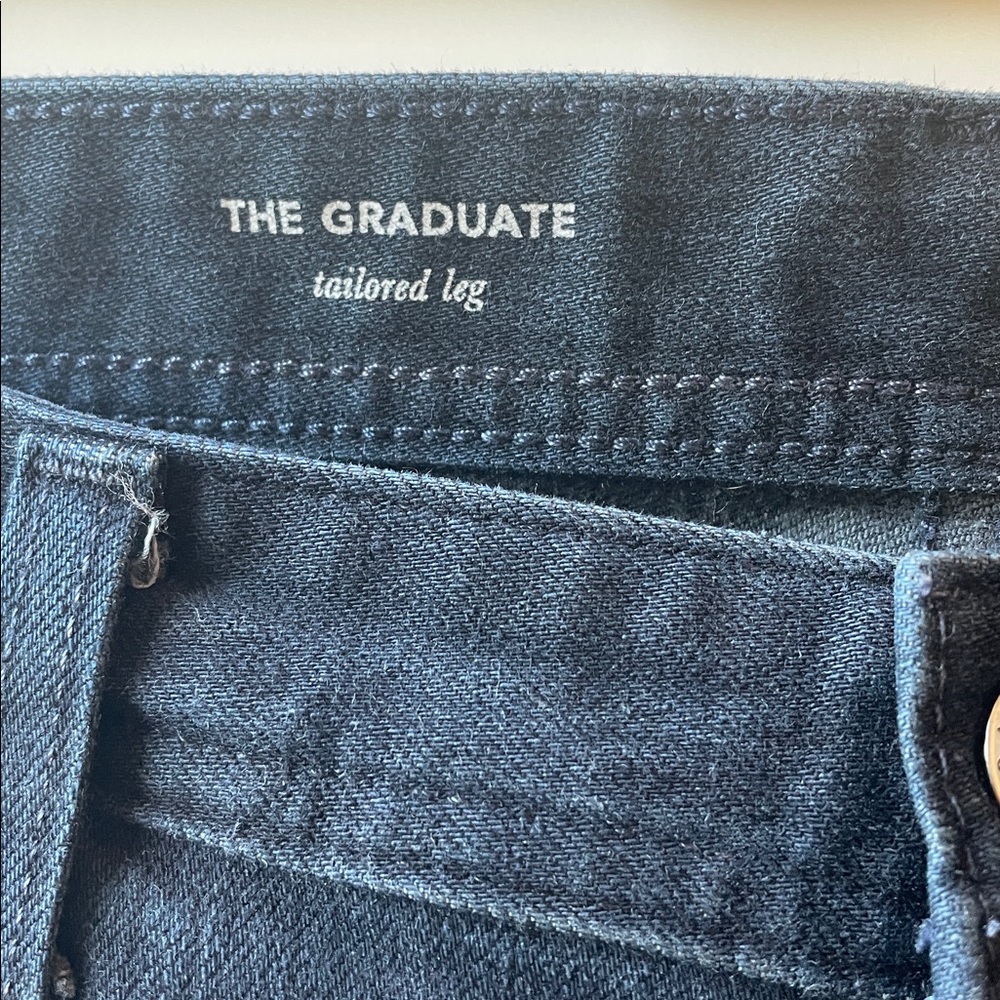 AG Mens Adriano Goldschmied “The Graduate” Tailored Leg Black Jeans. Size 34x34 - Picture 4 of 15